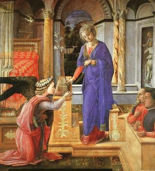 弗拉 菲利普 利比 Annunciation with two Kneeling Donors 弗拉 菲利普 利比 Annunciation with two Kneeling Donors